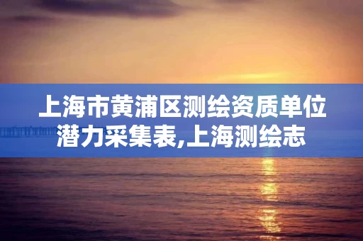 上海市黄浦区测绘资质单位潜力采集表,上海测绘志