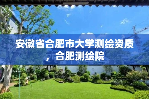 安徽省合肥市大学测绘资质，合肥测绘院