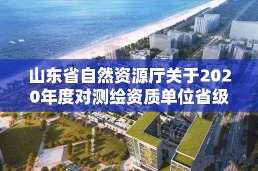 山东省自然资源厅关于2020年度对测绘资质单位省级监督检查结果的公告