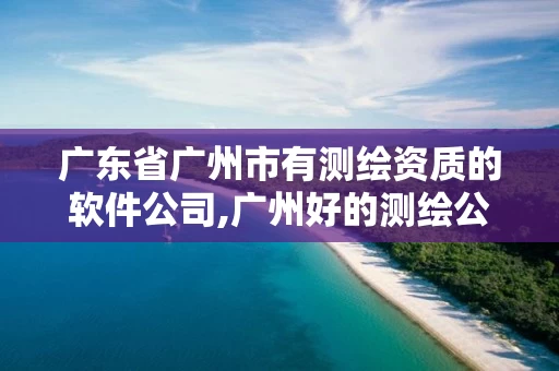 广东省广州市有测绘资质的软件公司,广州好的测绘公司。