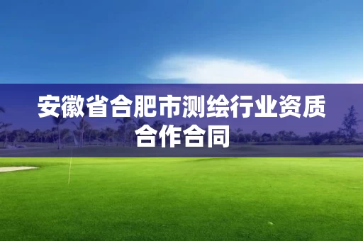 安徽省合肥市测绘行业资质合作合同