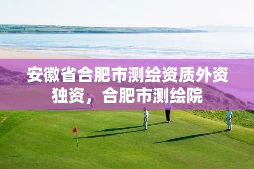 安徽省合肥市测绘资质外资独资,合肥市测绘院 安徽省合肥市测绘资质外资独资,合肥市测绘院