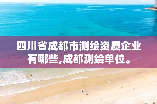 四川省成都市测绘资质企业有哪些,成都测绘单位。