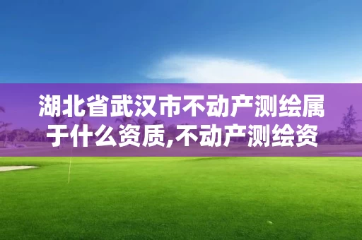 湖北省武汉市不动产测绘属于什么资质,不动产测绘资质等级。