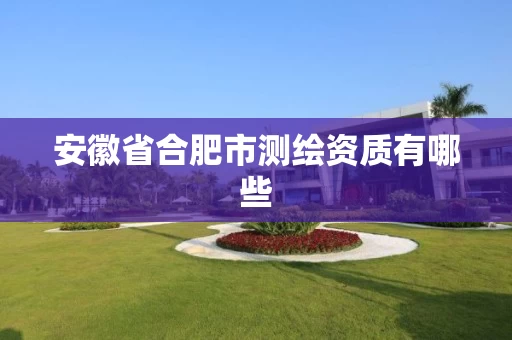 安徽省合肥市测绘资质有哪些