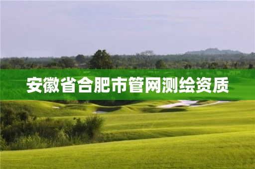 安徽省合肥市管网测绘资质 安徽省合肥市管网测绘资质