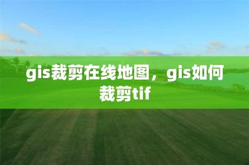 gis裁剪在线地图，gis如何裁剪tif