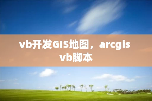 vb开发GIS地图，arcgis vb脚本