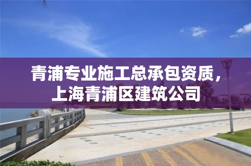 青浦专业施工总承包资质，上海青浦区建筑公司