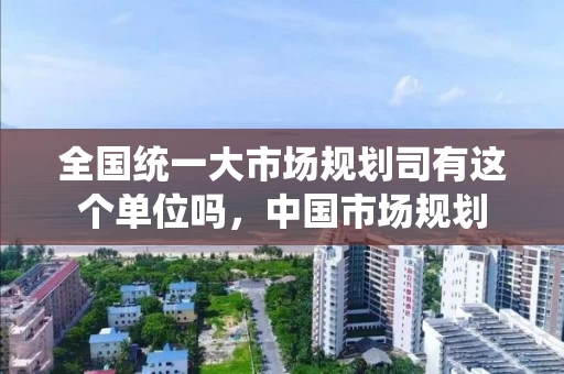 全国统一大市场规划司有这个单位吗，中国市场规划