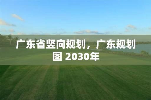 广东省竖向规划，广东规划图 2030年