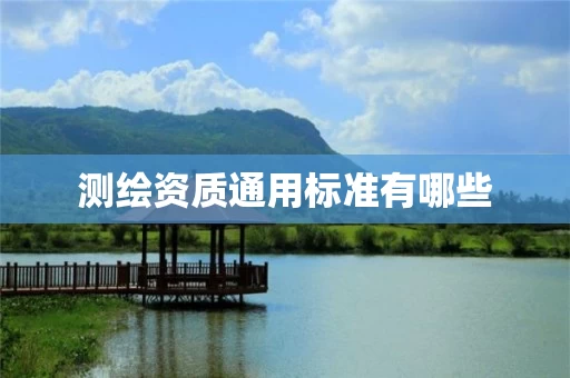 通用标准有哪些