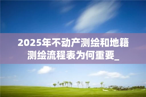 2025年不动产测绘和地籍测绘流程表为何重要_