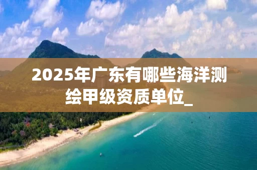2025年广东有哪些海洋测绘甲级资质单位_