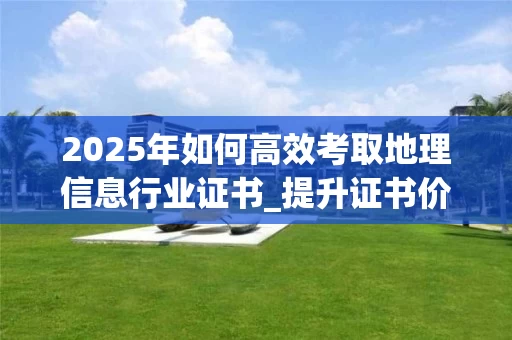 2025年如何高效考取地理信息行业证书_提升证书价值的实用指南