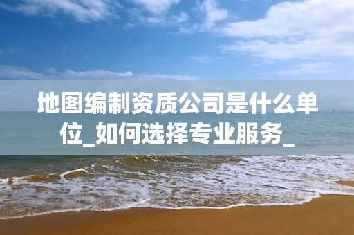 地图编制资质公司是什么单位_如何选择专业服务_