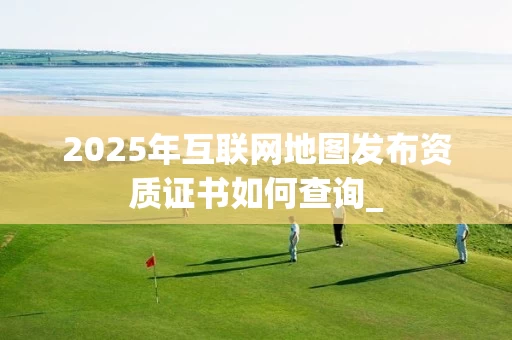 2025年互联网地图发布资质证书如何查询_