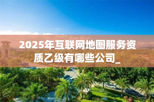 2025年互联网地图服务资质乙级有哪些公司_