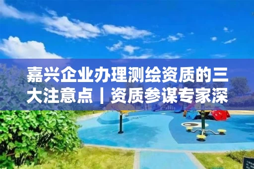 嘉兴企业办理的三大注意点｜资质参谋专家深度解析
