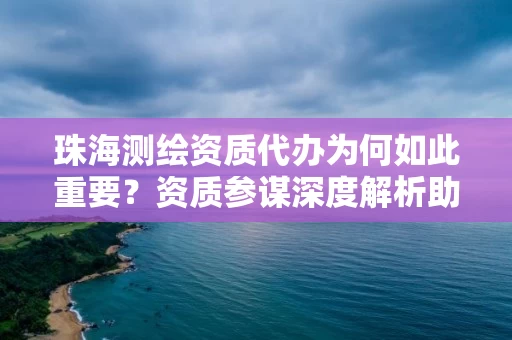 珠海代办为何如此重要？资质参谋深度解析助你高效拿证