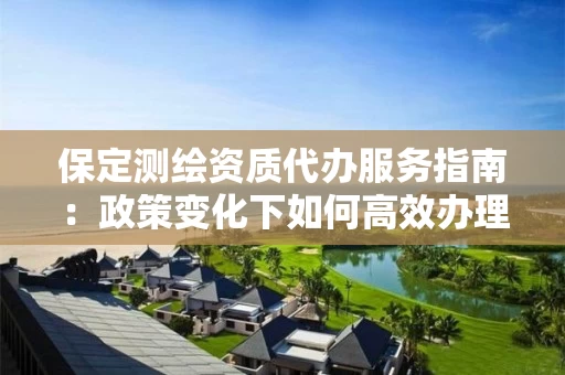 保定代办服务指南：政策变化下如何高效办理不踩坑