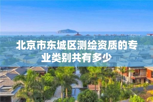 北京市东城区测绘资质的专业类别共有多少