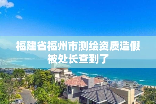 福建省福州市测绘资质造假被处长查到了 福建省福州市测绘资质造假被处长查到了
