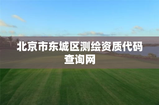 北京市东城区测绘资质代码查询网