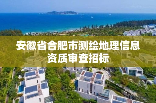 安徽省合肥市测绘地理信息资质审查招标 安徽省合肥市测绘地理信息资质审查招标