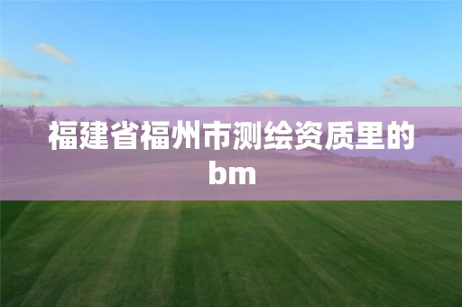 福建省福州市测绘资质里的bm 福建省福州市测绘资质里的bm