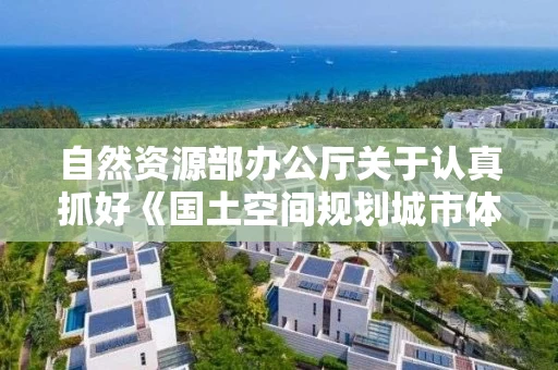 自然资源部办公厅关于认真抓好《国土空间规划城市体检评估规程》贯彻落实工作的通知
