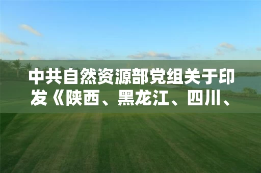 中共自然资源部党组关于印发《陕西、黑龙江、四川、海南测绘地理信息局职能配置、内设机构和人员编制规定》的通知