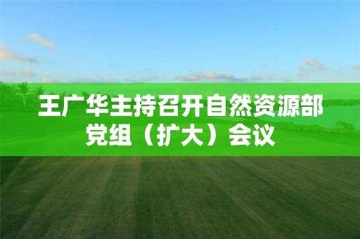 王广华主持召开自然资源部党组（扩大）会议