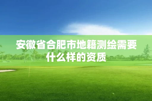 安徽省合肥市地籍测绘需要什么样的资质