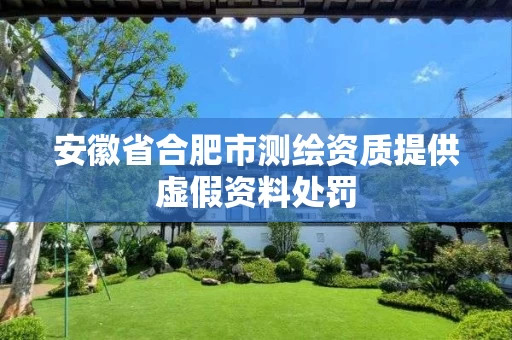 安徽省合肥市测绘资质提供虚假资料处罚