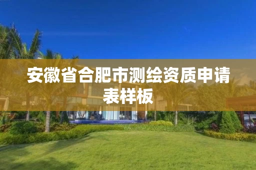 安徽省合肥市测绘资质申请表样板