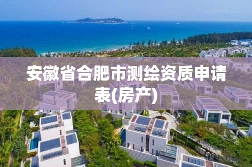 安徽省合肥市测绘资质申请表(房产)