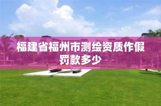 福建省福州市测绘资质作假罚款多少