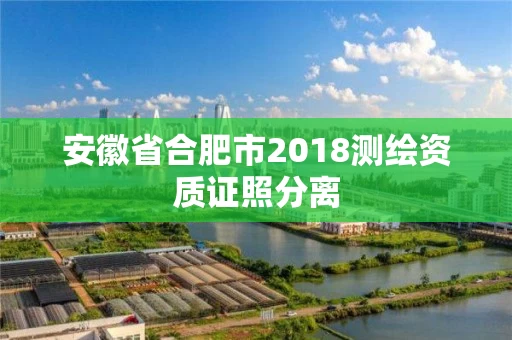 安徽省合肥市2018测绘资质证照分离