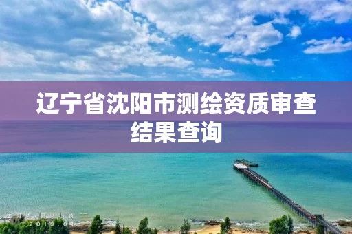 辽宁省沈阳市测绘资质审查结果查询