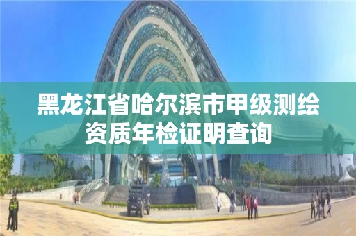 黑龙江省哈尔滨市甲级测绘资质年检证明查询 黑龙江省哈尔滨市甲级测绘资质年检证明查询