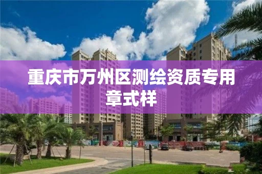 重庆市万州区测绘资质专用章式样