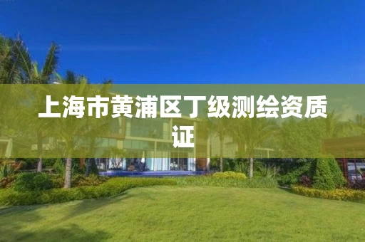 上海市黄浦区丁级测绘资质证