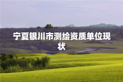 宁夏银川市测绘资质单位现状