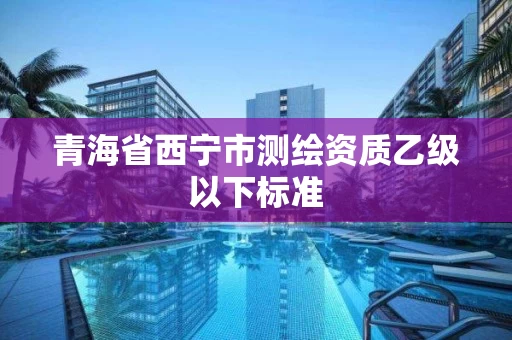 青海省西宁市测绘资质乙级以下标准