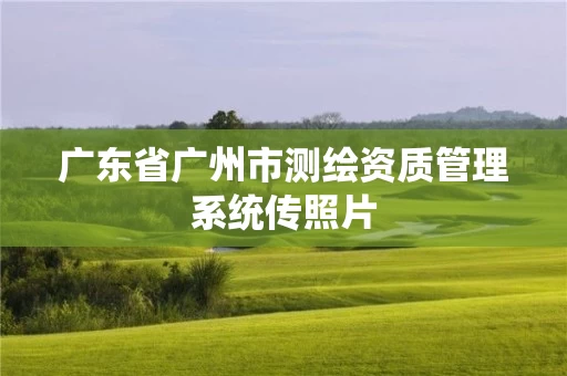 广东省广州市测绘资质管理系统传照片