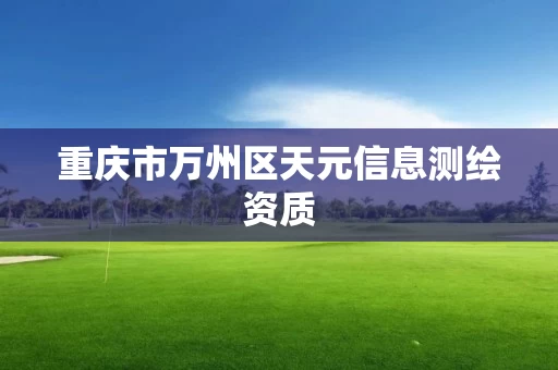 重庆市万州区天元信息测绘资质