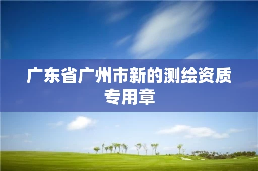 广东省广州市新的测绘资质专用章 广东省广州市新的测绘资质专用章