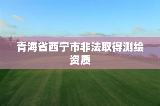 青海省西宁市非法取得测绘资质