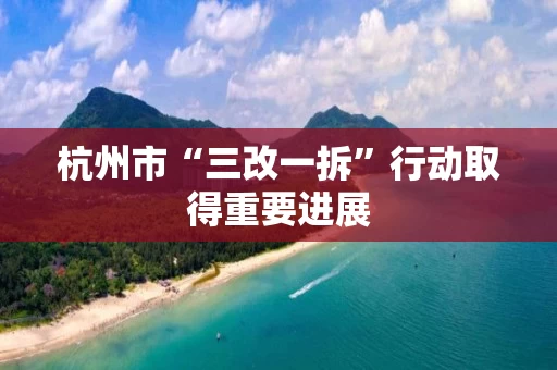 杭州市“三改一拆”行动取得重要进展